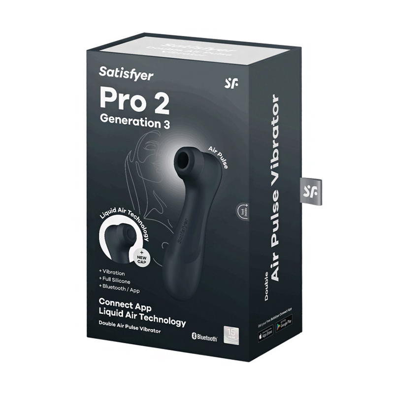 Вакуумний кліторальний стимулятор Satisfyer Pro 2 Generation 3 Liquid Air Technology темно-сірий, 1 шт